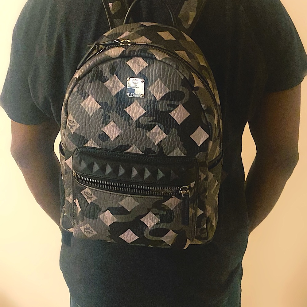 MCM camo backpack